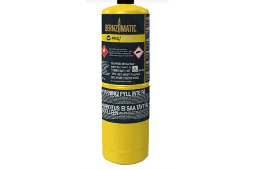 Bernzomatic gas cylinder with PRO/MAX valve 