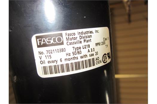 Fasco U21B RPM 2500Q 115V motor