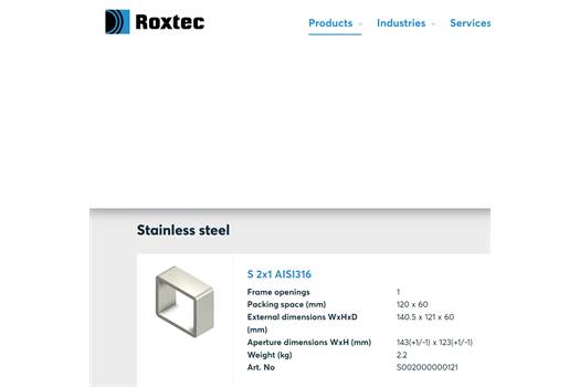 Roxtec S 2x1 AISI316 