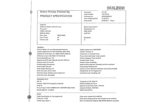 Sulzer Pumpen A11-50 pump