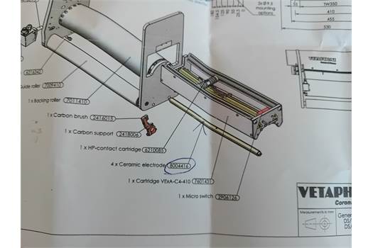 Vetaphone TW350 TL414 Ceramic electrode 